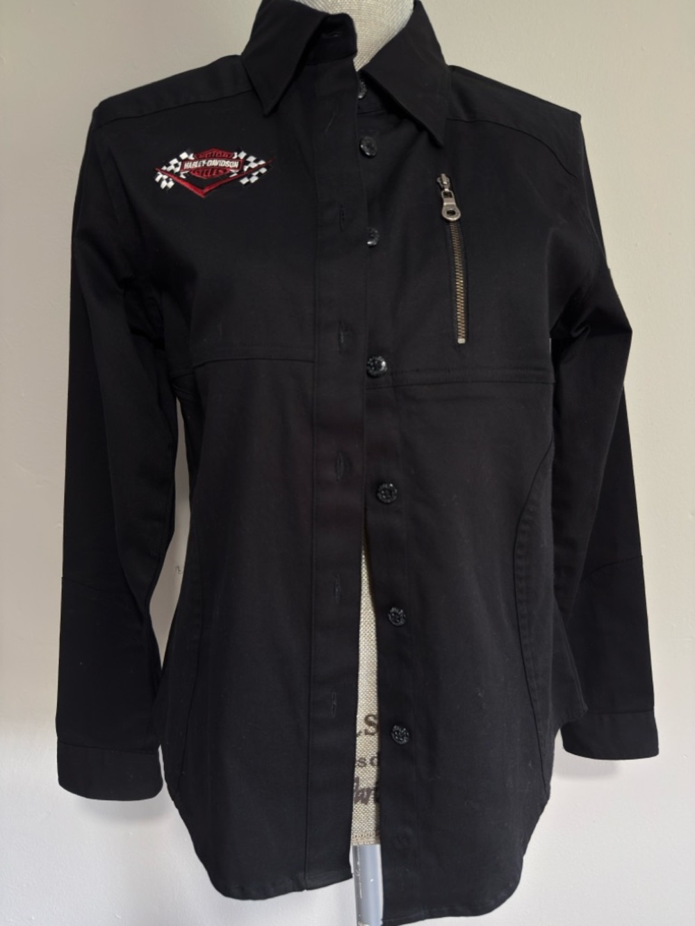 Harley-Davidson Black Women's Utility Jacket with Zip Chest Pocket